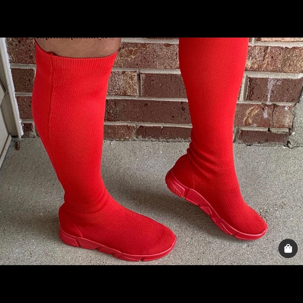 Knee high sock boots
